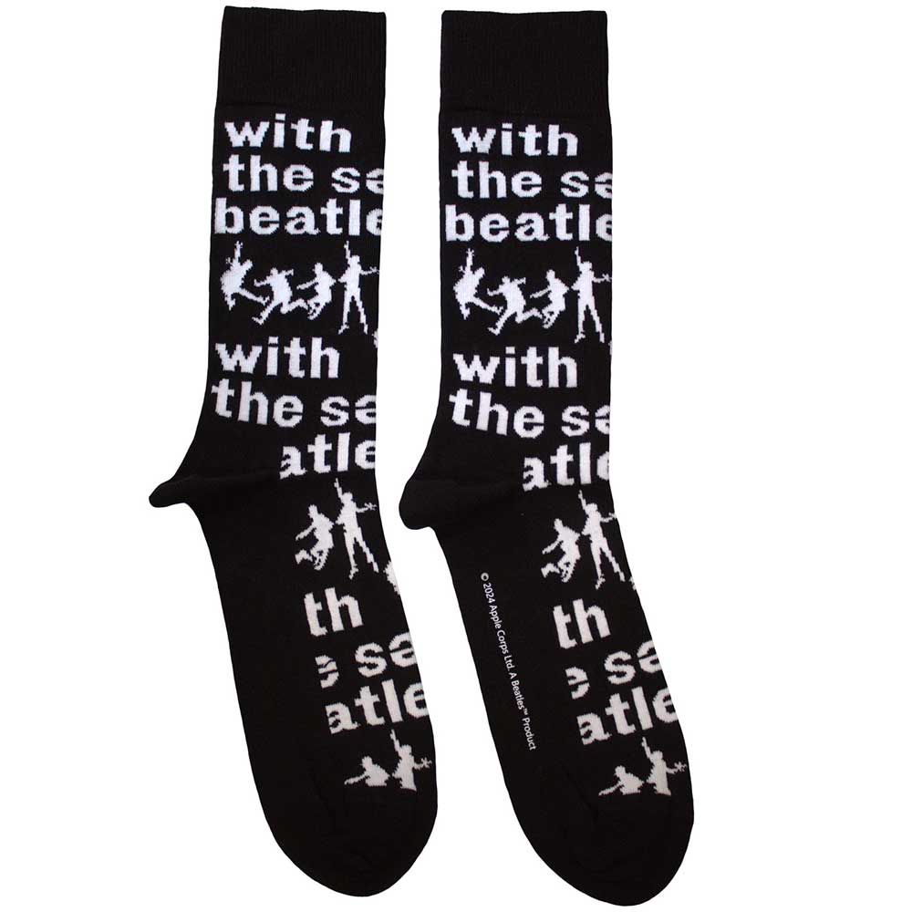 With The Beatles Silhouettes Repeat (Socks)