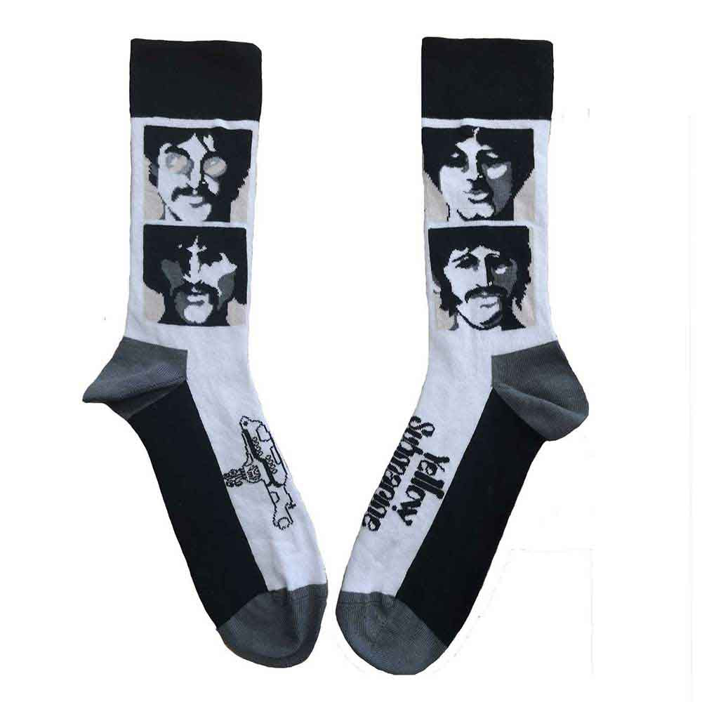 The Beatles Yellow Submarine Sea of Science Faces Mono [Socks]