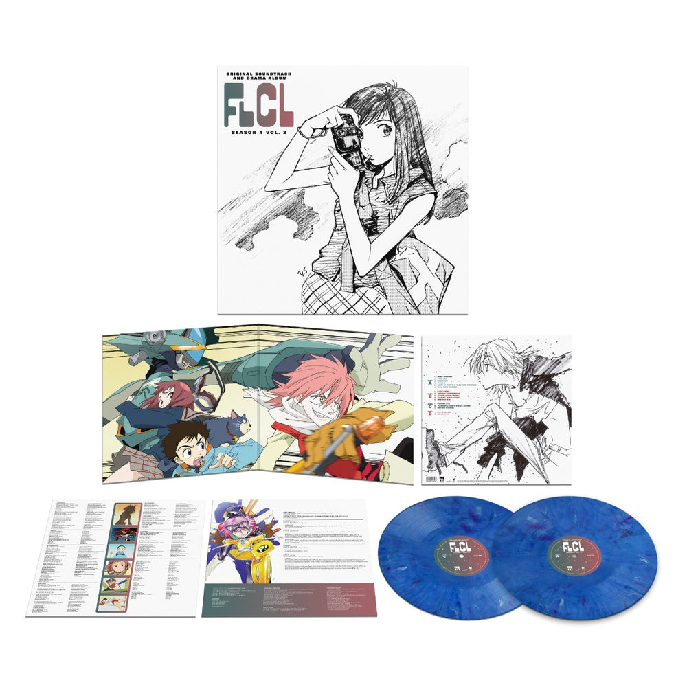 The Pillows FLCL Temporada 1 Vol. 2 - Álbum de drama (vinilo de color, BlueMarble, funda de LP plegable) (2 LP) [Discos y LP]