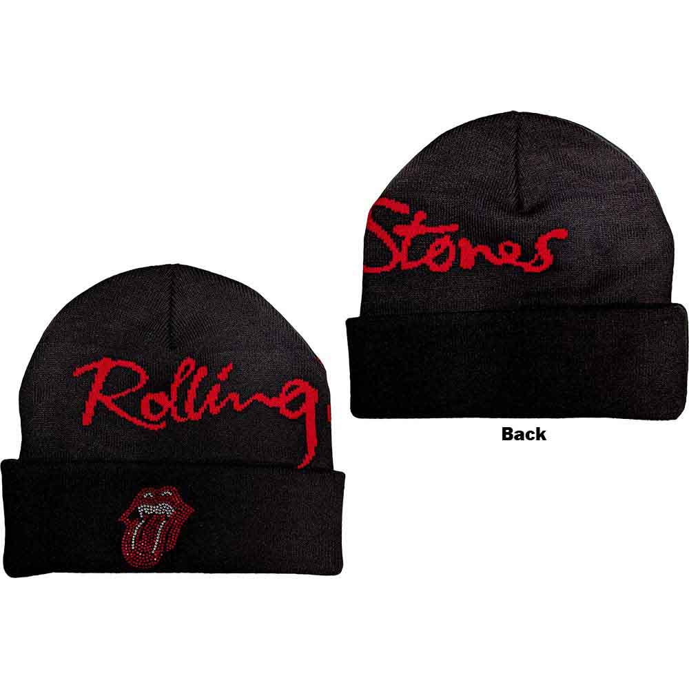 Gorro con la lengua adornada de los Rolling Stones