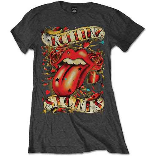 Camiseta de manga corta Tongue &amp; Stars de los Rolling Stones