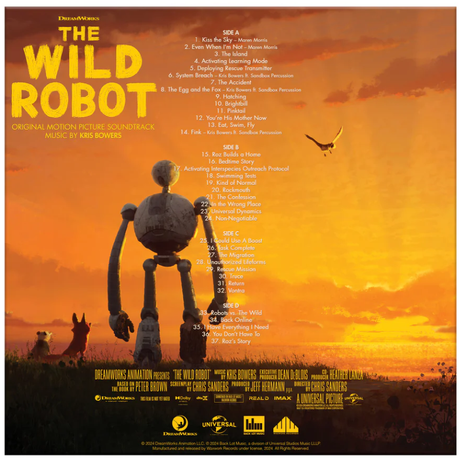 Kris Bowers THE WILD ROBOT Original Motion Picture Soundtrack Music (2LP Clear Splatter) [Records & LPs]