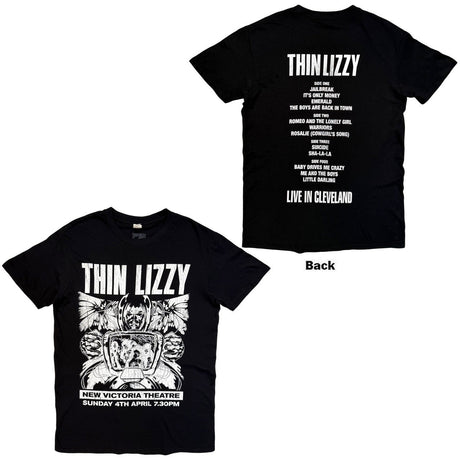 Thin Lizzy - Jailbreak Flyer Cleveland ’76 Unisex T-Shirt (Black) [Apparel]