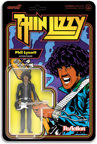 Thin Lizzy Super7 - Thin Lizzy 反应人物 - Phil Lynott（黑色皮革）（收藏品，人物，活动人物）[音乐]