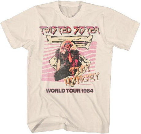 Twisted Sister - Twisted Sister - Stay Hungry World Tour 1984 T-Shirt - 2XL Natural 25TWS010A5 [Apparel]