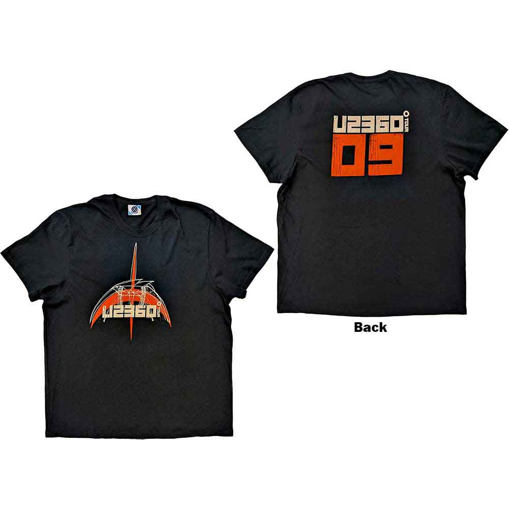 Camiseta con el logotipo naranja de la gira 360 Degree Tour 2009 de U2