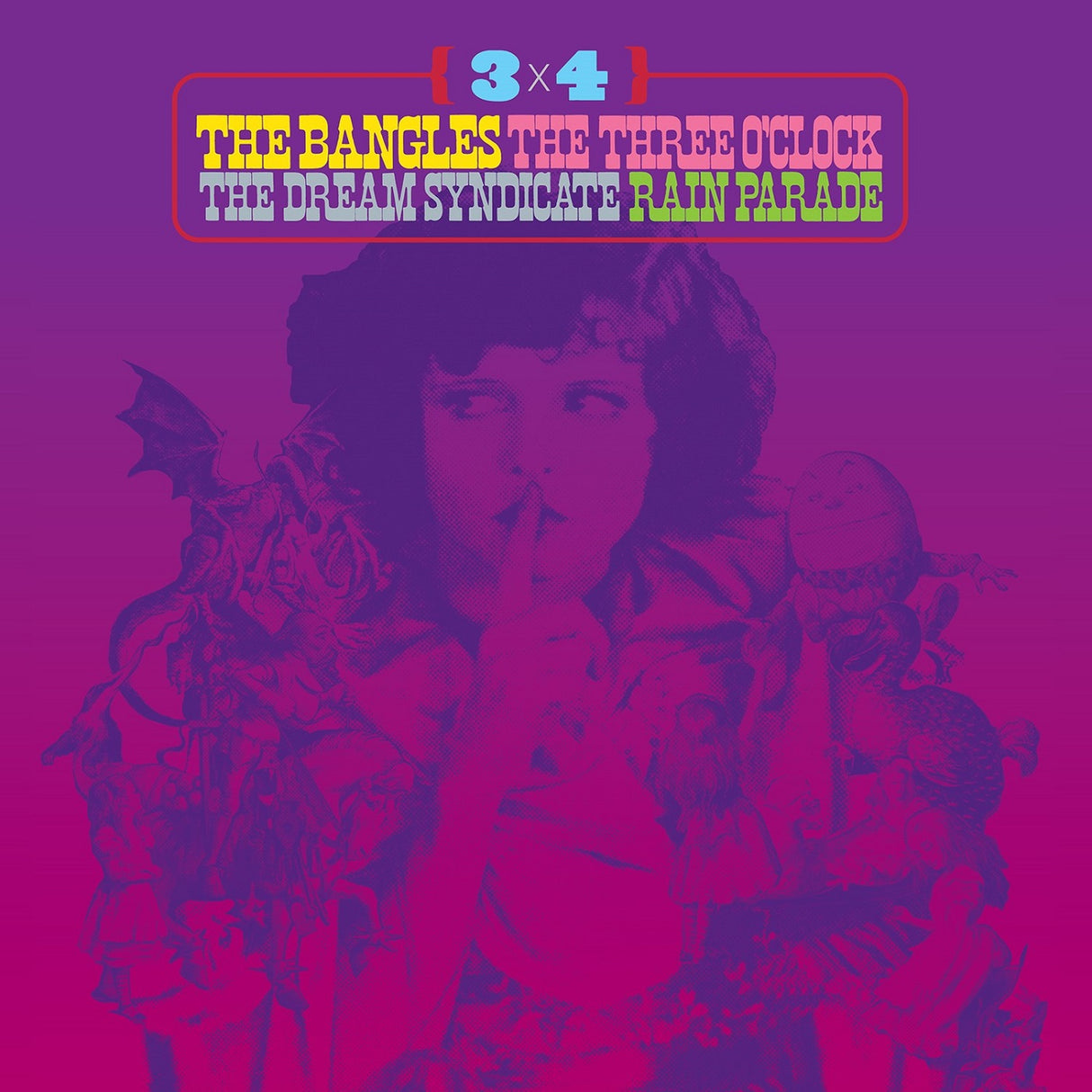 各种艺术家 3 x 4：The Bangles、The Three O'Clock、The Dream Syndicate、Rain Parade [唱片和 LP]