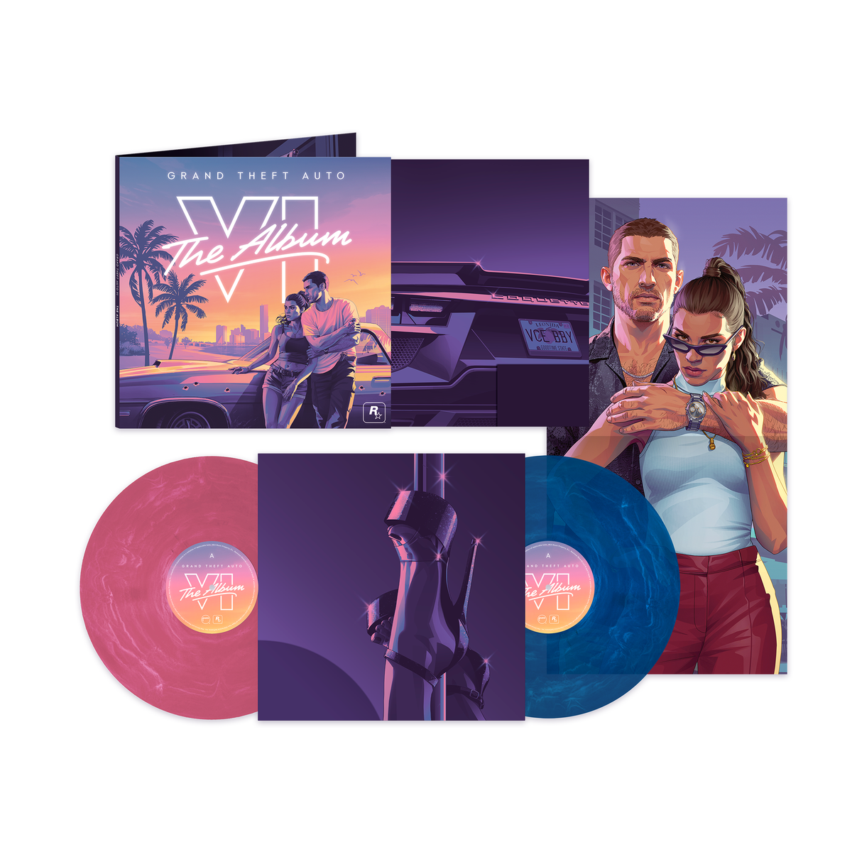 Various Artists - Grand Theft Auto Vi: The Album (Original Soundtrack) (Indie Exclusive) [Pink, Blue Marble] [Vinyl]