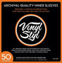 Vinyl Styl® 12 Inch Archival Inner Record Sleeves - HDPE-Lined - 50 Count (White) (Inner Record Sleeves)