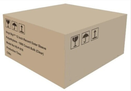 Vinyl Styl® 12 Inch Record Outer Sleeve Polyethylene - 1000 Count Bulk (Clear) (Large Item, Ships in Own Container) (Sleeves)