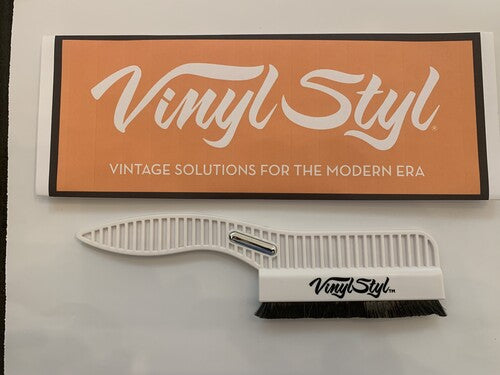 Vinyl Styl® Premium Conductive Anti-Static Record Cleaning Brush (White) [Cleaning Brush]