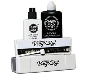Vinyl Styl® Ultimate Vinyl Record Care Kit - Record & Stylus Brushes And Fluid (Cleaning Kit)