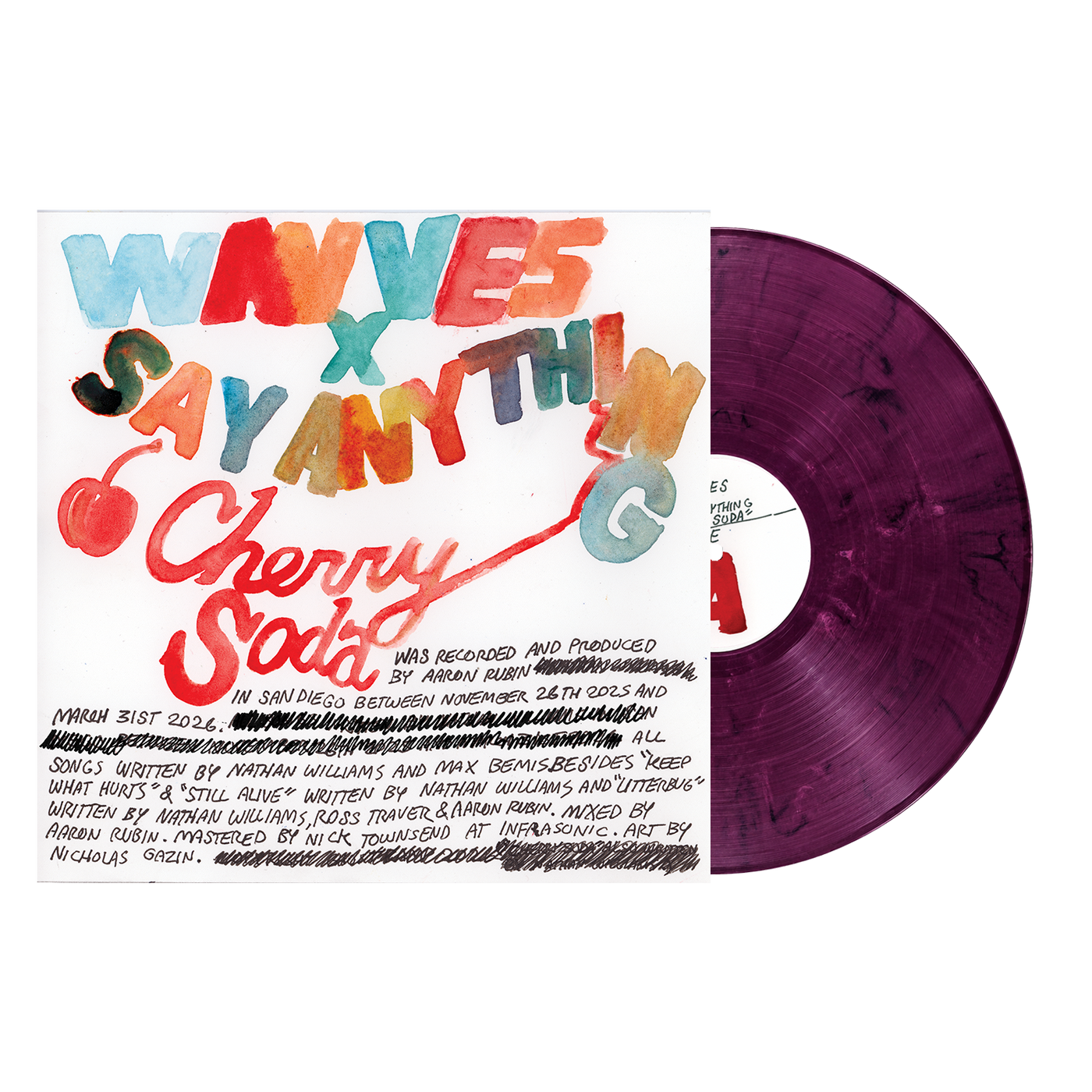 Wavves X Say Anything - Cherry Soda [Eco Purple-Pink LP] [Vinyl]