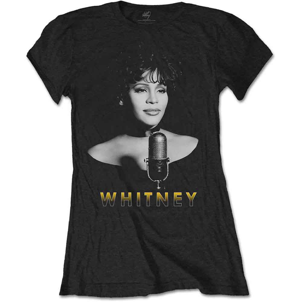 Whitney Houston Black & White Photo [Short Sleeve Tee]