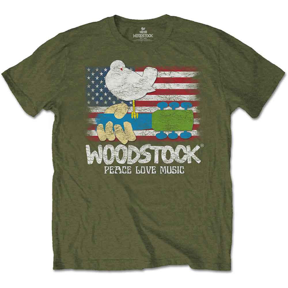 Camiseta con la bandera de Woodstock