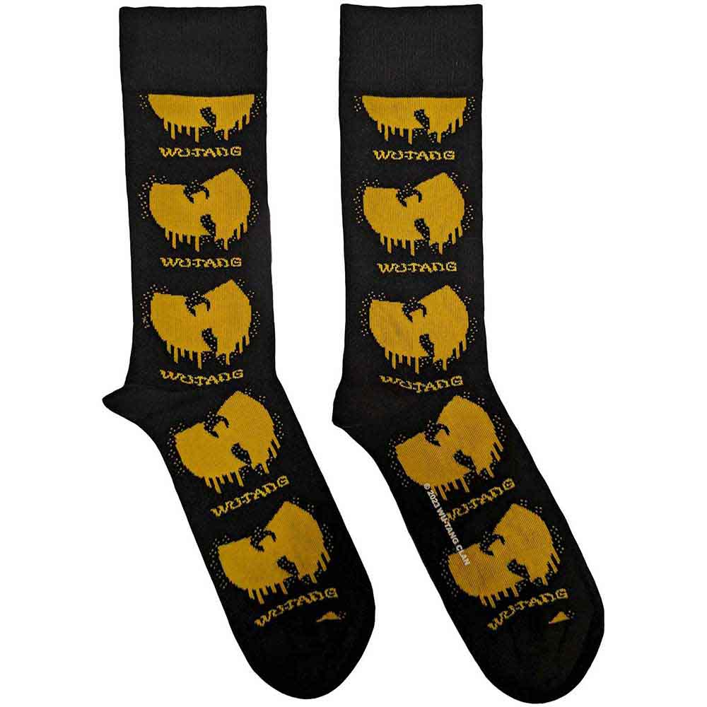 Calcetines con el logo del clan Wu-tang goteando