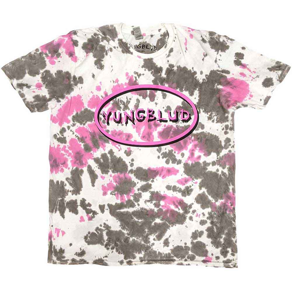 Camiseta ovalada con el logotipo de YUNGBLUD Scratch